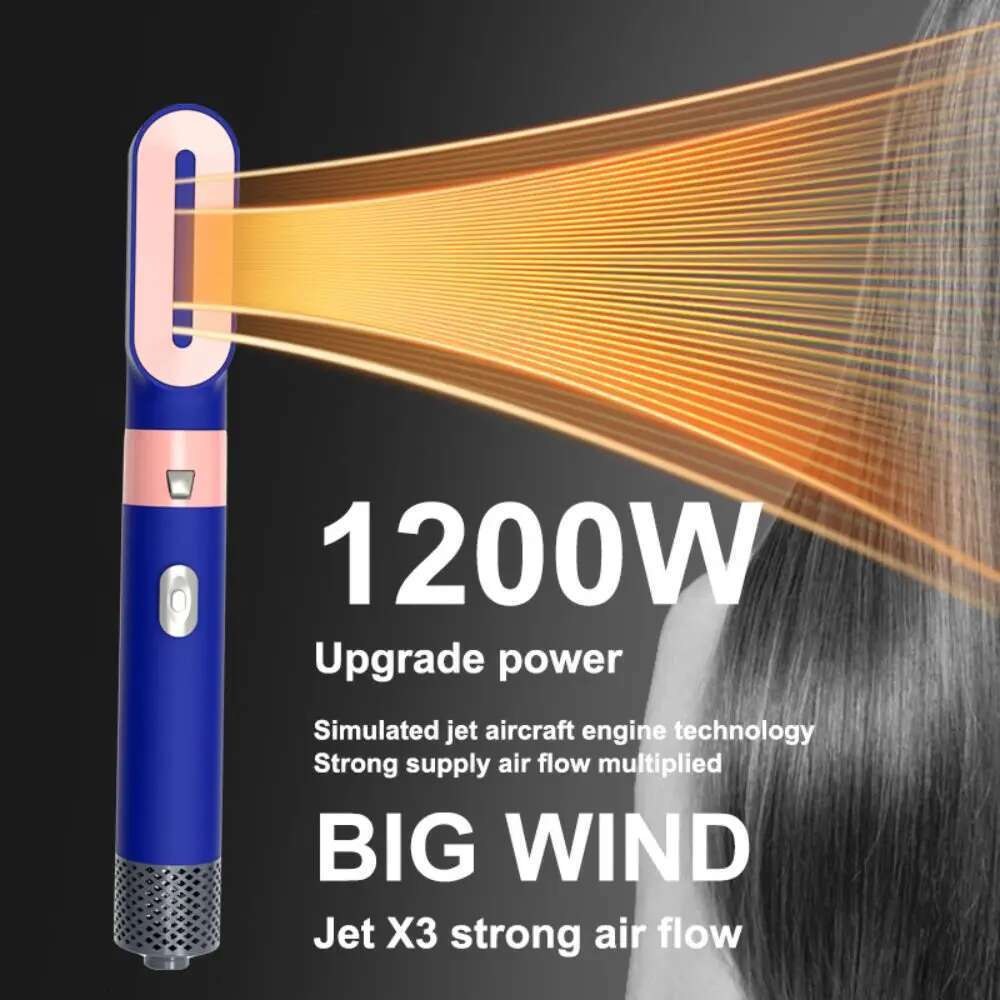 5 in 1 Set Negative Ion Hairdryer Half Round Hair Curler Curg Quick Dry Styg Brush