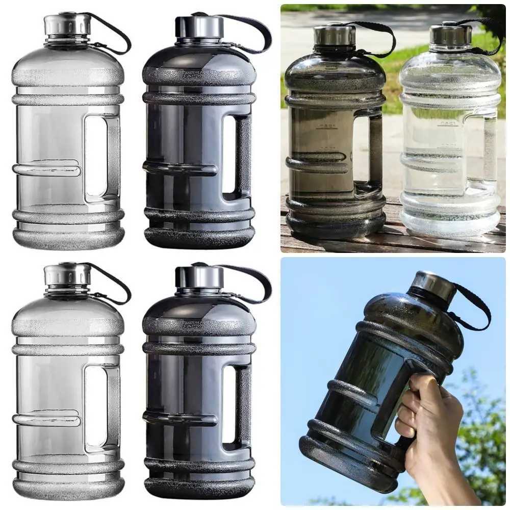 Training Sports Workout Drink Bottle 2L PETG Large Capacity Water Bottle Shaker Bottle With Handle Outdoor Gym Gallon BottleW251114