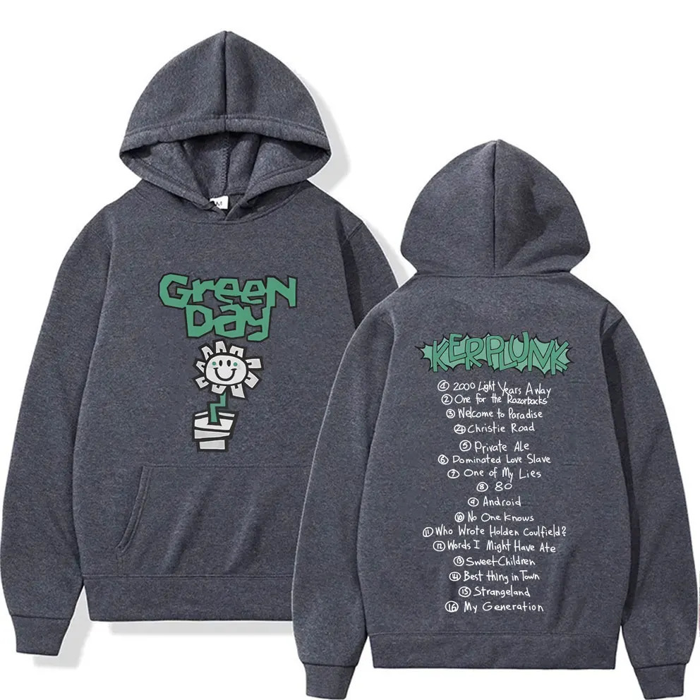 Punk Band Green Day Kerplunk Graphic Hoodie Male Vintage Casual Fleece Sweatshirt Men Women Gothic Rock Retro Oversized Hoodies 251113