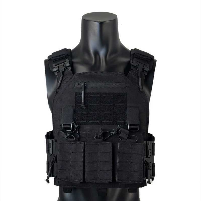 Tactical Vest - Versatile Outdoor Lightweight Vest Hunting Support Adjustable MOLLE Vest with Three Magazine Bags XJ251114