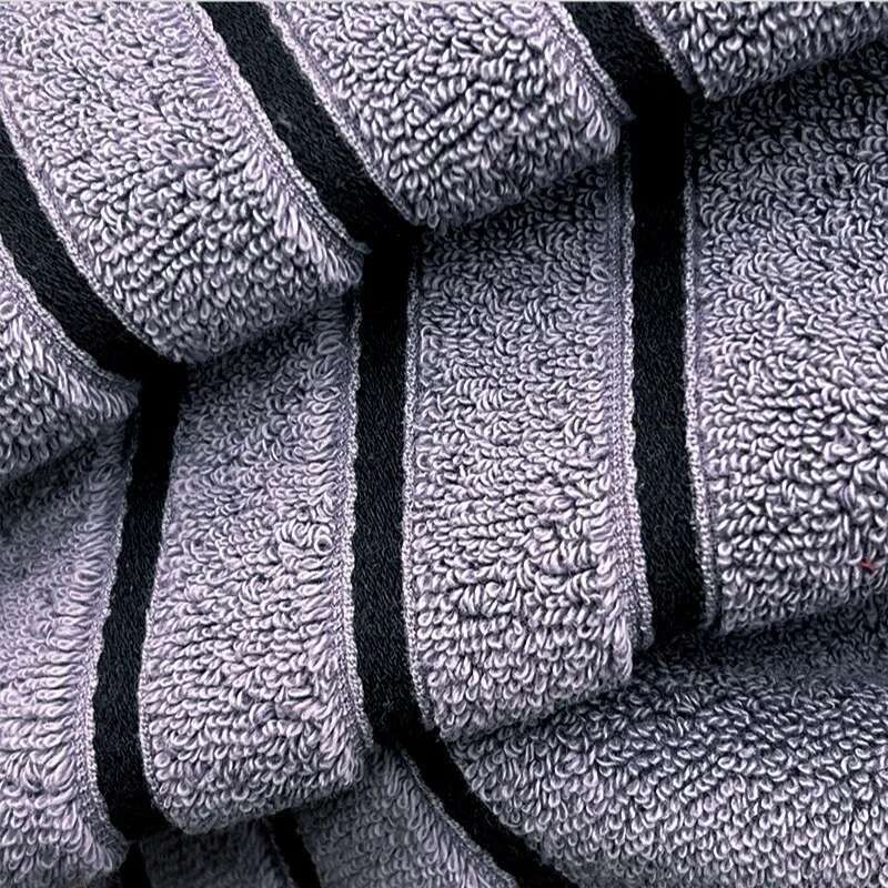 6/8Pcs Set Adult Bathroom Cotton Super Absorbent Wash Hand 2 Bath Towel Hotel Spa Beauty Salon Grey