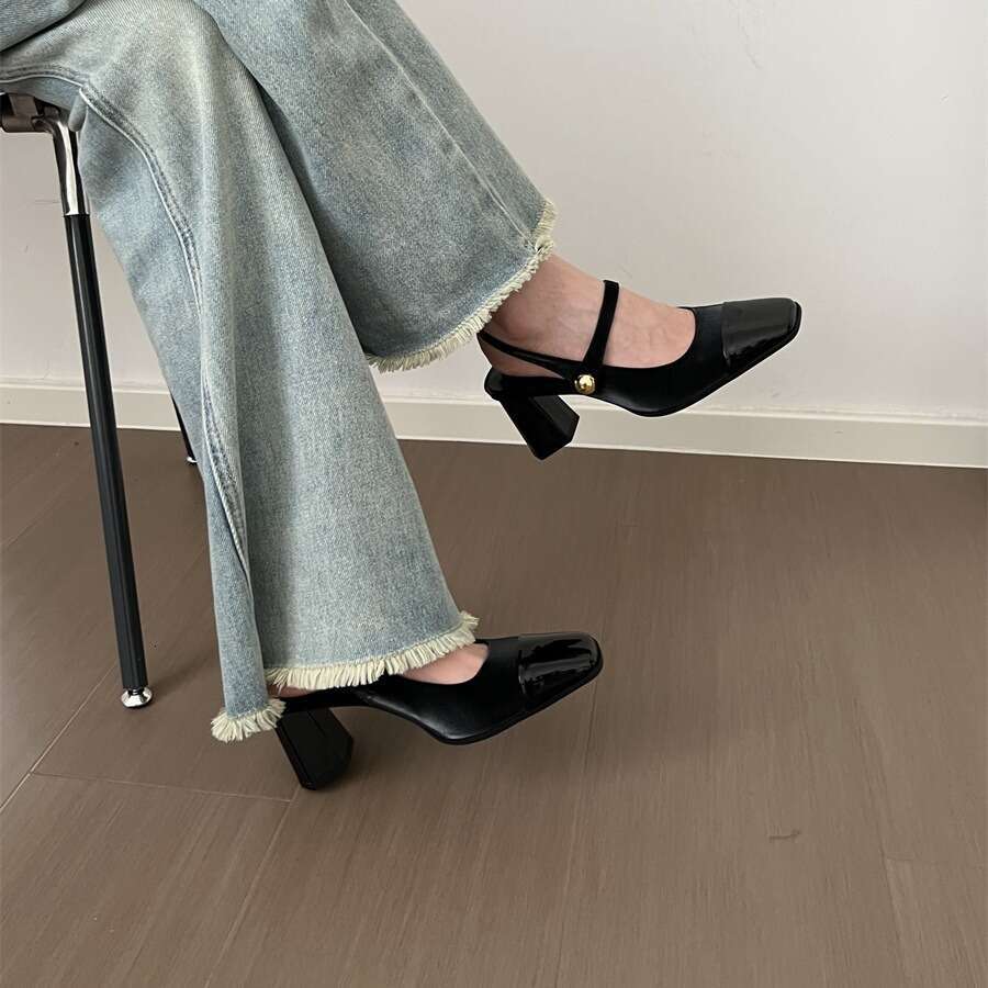 Silver Closed-Toe Sandals for Women 2025 kitten Heels with Designer Shoe Dress Comfortable Elegant sling back Shoes