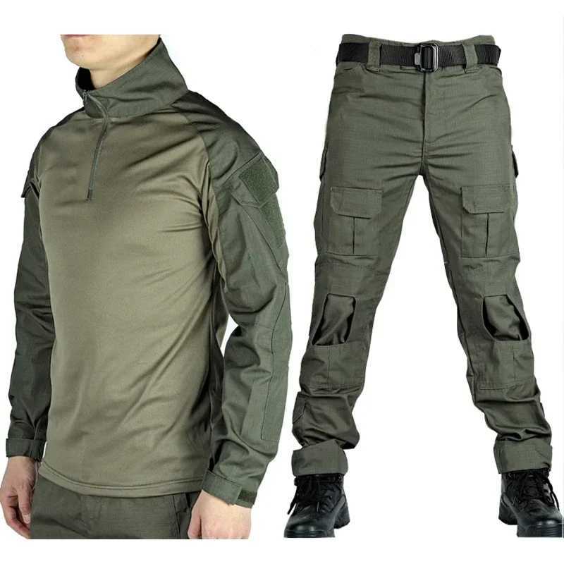 G3 tactical set military parts set mens hunting training uniform hiking shirt and pants outdoor ruffled field war game set W250415