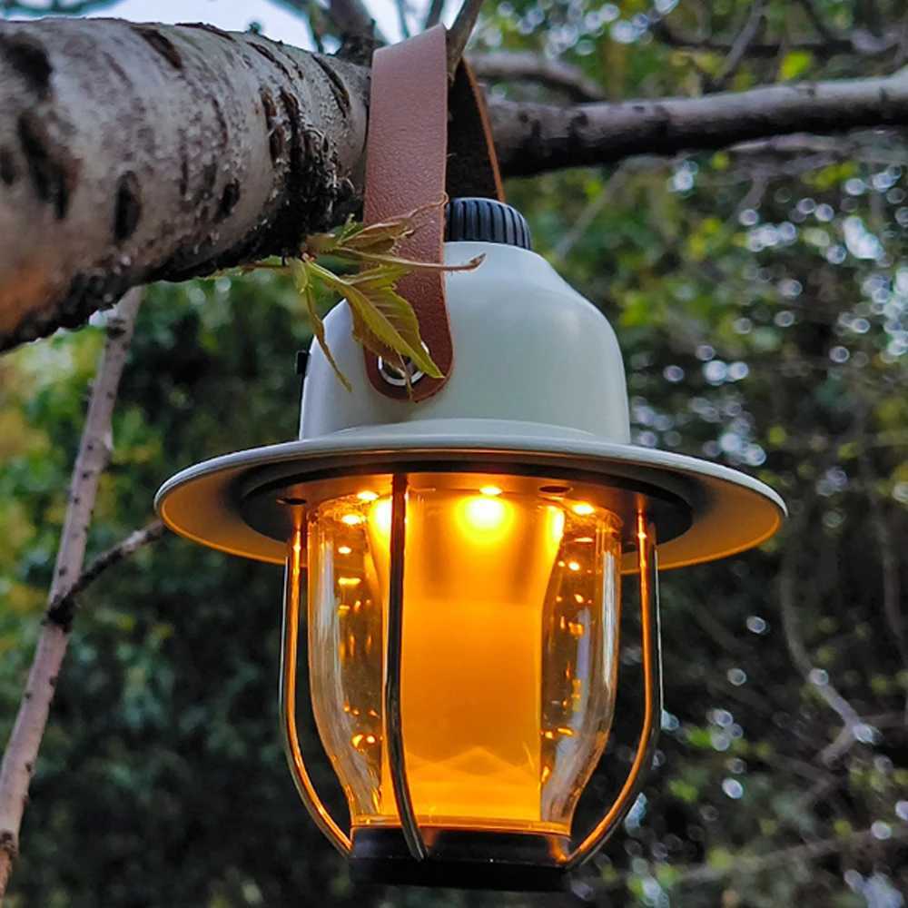 Camping Tent Light Portable LED Campsite Lantern Waterproof Night Lamp Support 3 Color and Stepless Dimming for Tent Hiking M251115