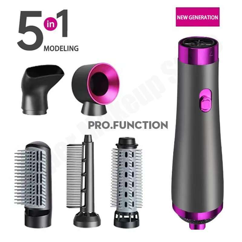 5IN1 Multifunctional Hair Dryer with Hot Air Brush&Hair Curler&Hair Straightener&Diffuser HairStyg Tool for Home Salon 2025
