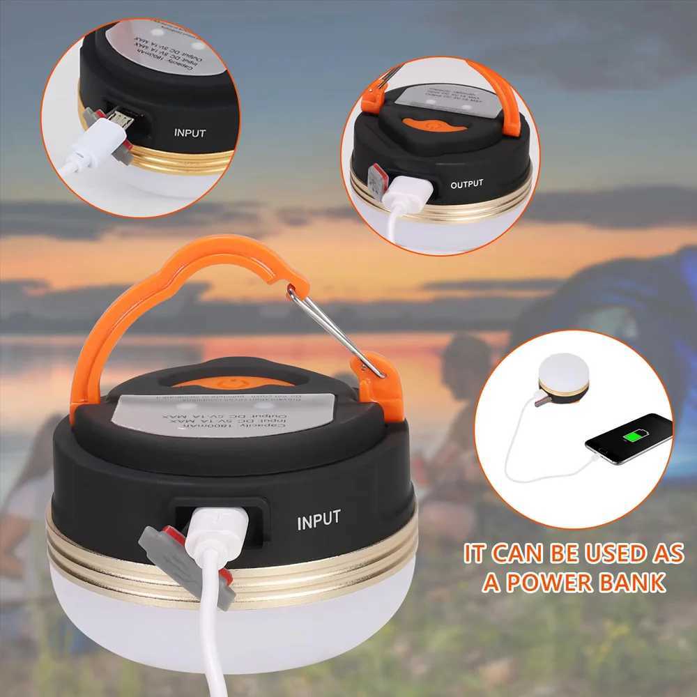 10W LED Camping Lantern Tents lamp 1800mAh Portable Camping Lights Outdoor Hiking Night Hanging lamp USB Rechargeable M251115