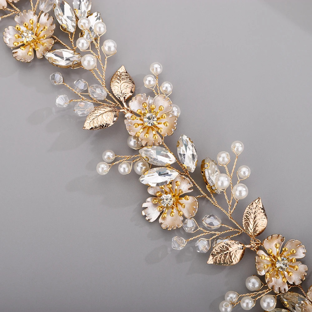 Pearl Bridal Hair Accessories Dresses For Special Events Flower Headbands Bridesmaids Gifts Trendy Wedding Hair Jewelry 250414