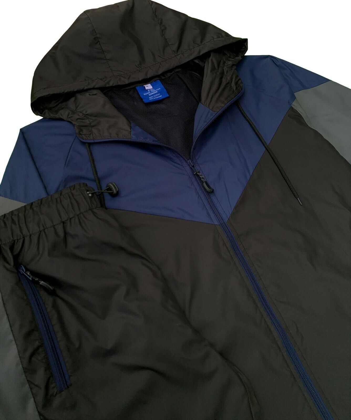 Tracksuit Men's Windbreaker Hooded Meshed ed Jogging GYM Suit