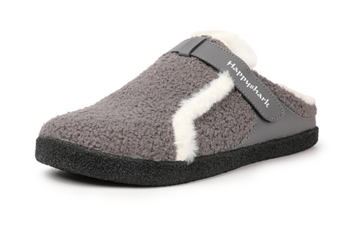 Happyshark 25 Designer Men S And Women's Half Slippers MenS Cotton Slippers Outdoor Women's Plush Cotton Shoes Warm And Anti Slip Indoor Sof