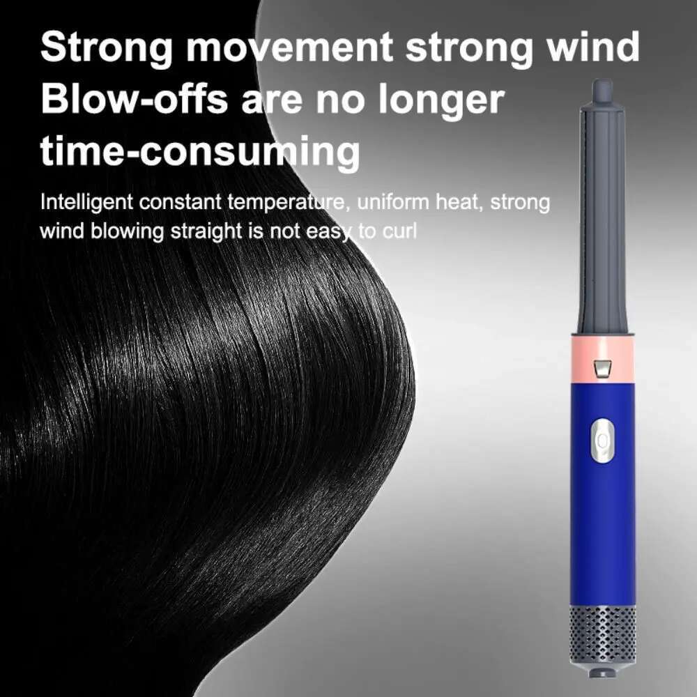5 in 1 Set Negative Ion Hairdryer Half Round Hair Curler Curg Quick Dry Styg Brush