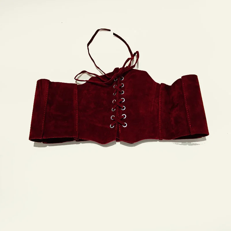 Boho Suede Pu Leather Corset Belt For Women Wrap Around Obi Style Cinch Waistband Black Cummerbund Brown Western Cowboy Belt 251114CJ