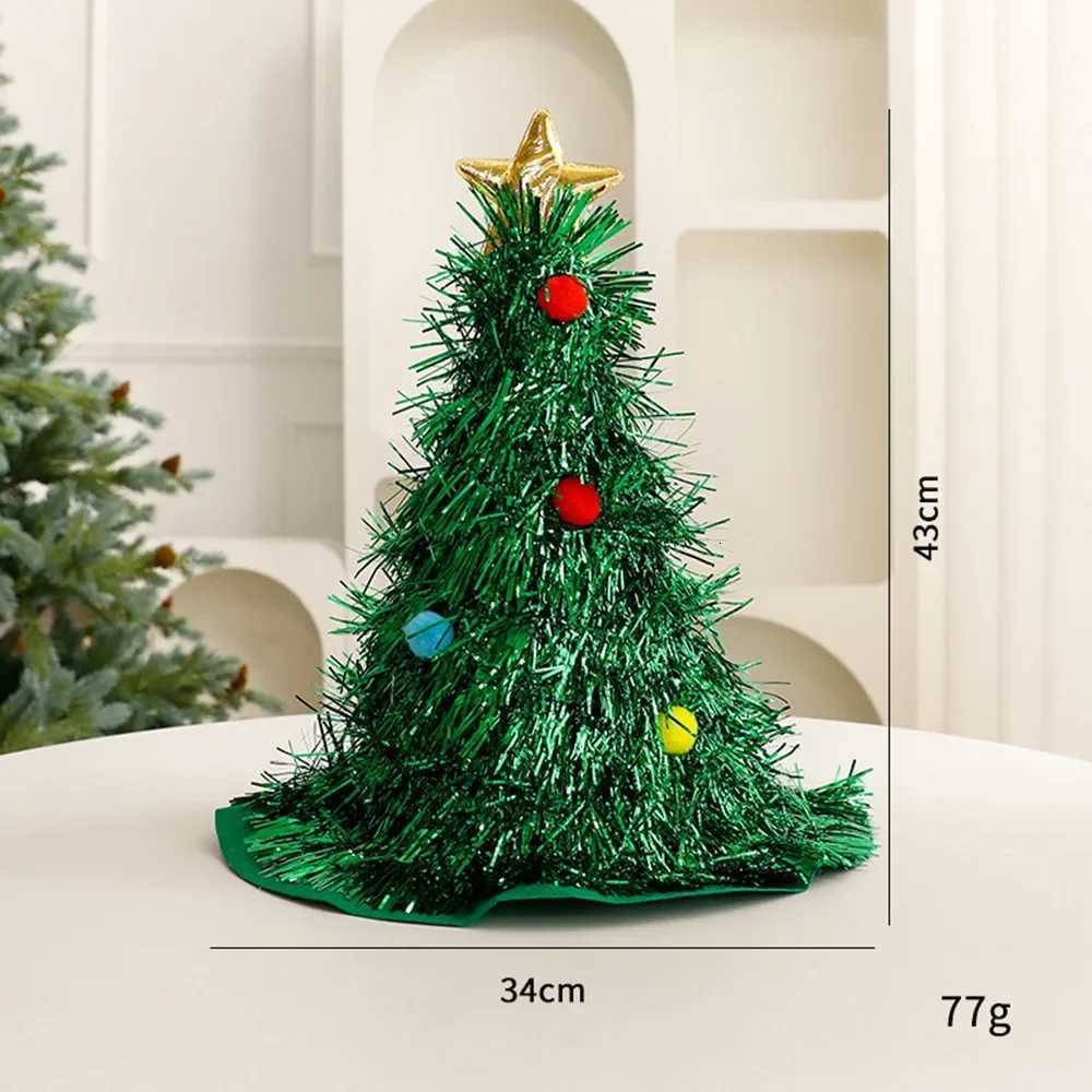 2025 Ins Christmas Tree Hat Creative Xmas Headwear for Girls Tinsel Christmas Headband Party Costume New Year Decor Supplies Y251115