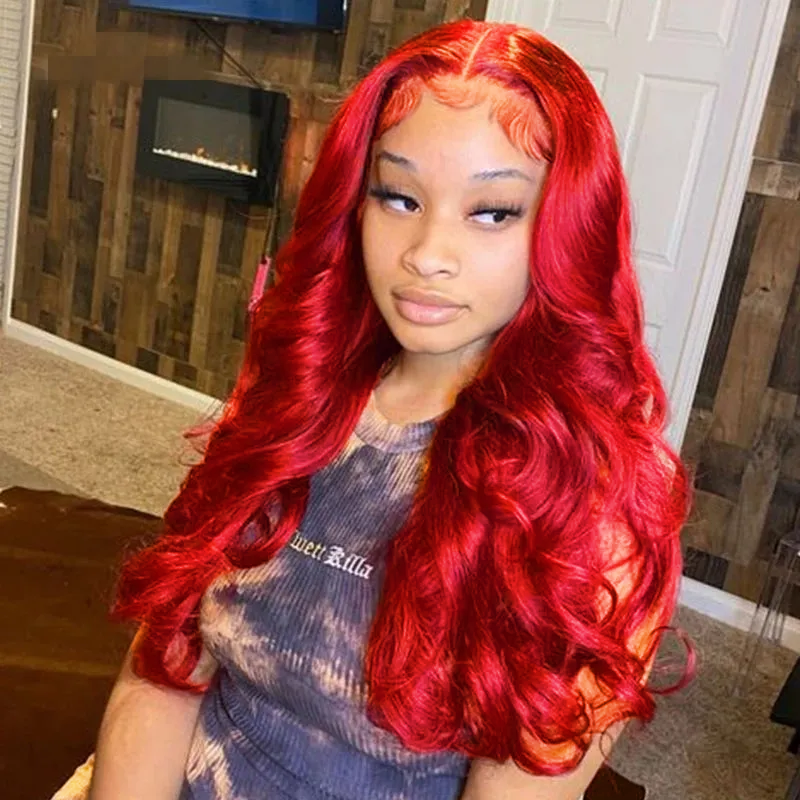 Highlight White Colored Hair Body Wave Lace Frontal Wig Similar to Real Human Hair For Black Women Transparent Lace Front Wigs 34 Inch Synthetic Lace 
