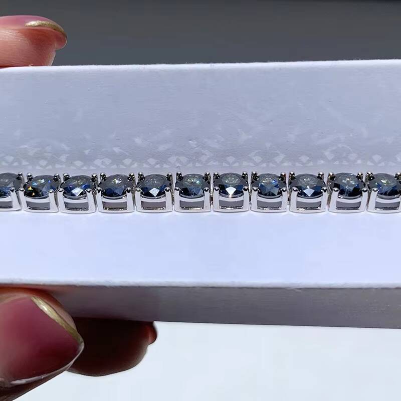 Hailer Jewelry Moissanite Tennis Chain 925 Hot Sale 5mm Mossainte Tennis Chain