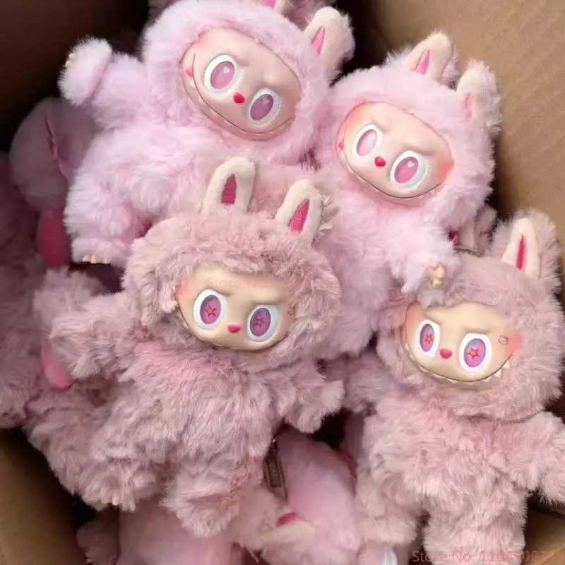 2025 Hot Copy 1 1 Monster Labubu Series Pink Angel Zimomo Handmade Facial Doll Pendant Kawaii Desktop Toy Customized Gift X250415