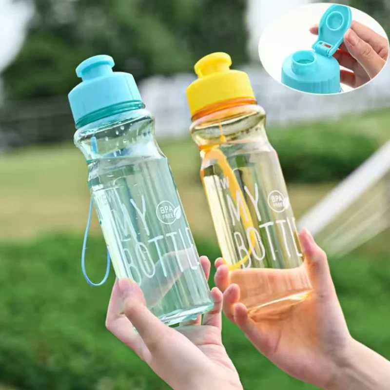 650ML TransparentPortable Leak-proof Shaker Sports Water Bottle with Lid For School Gym Travel Girl Boy BPA FreeW251114