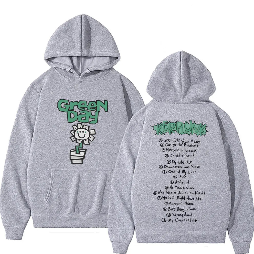 Punk Band Green Day Kerplunk Graphic Hoodie Male Vintage Casual Fleece Sweatshirt Men Women Gothic Rock Retro Oversized Hoodies 251113