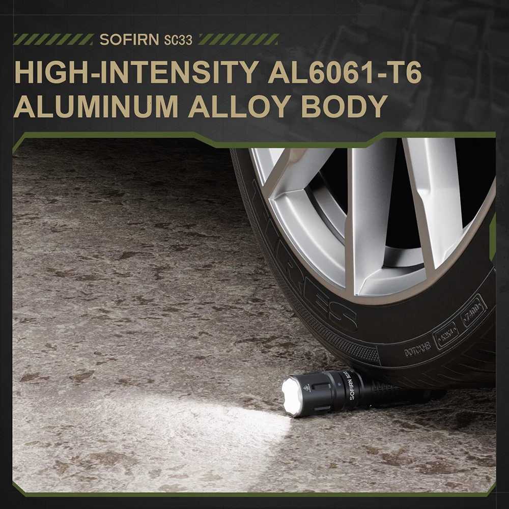 Sofirn SC33 XHP703 HI LED Flashlight Tactical 5200lm Powerful 21700 USB C Rechargeable Torch with Tail E-switch Outdoor Light Z251115