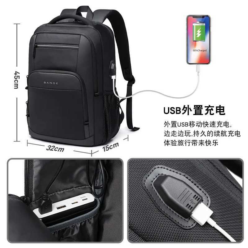 Bange Waterproof Man Backpack Resistant Business Backpack Men Travel Notebook Laptop Backpack Bags 156 inch Male Mochila TeenW251114