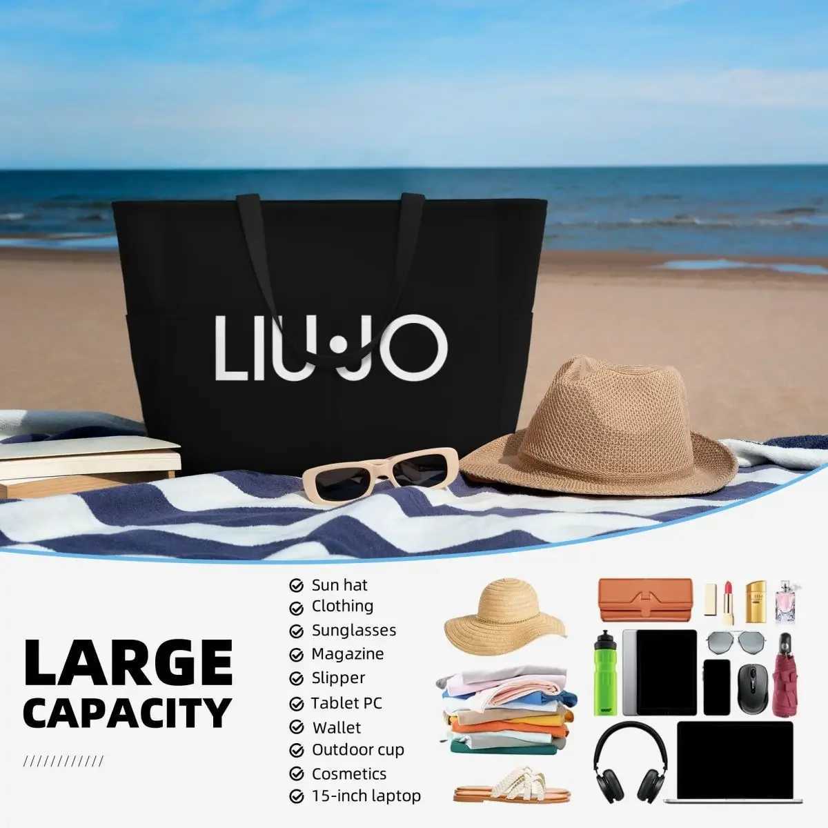 Liu Jo Large Travel Bag Waterproof Handbag Beach Bag Large Capacity Travel Shopping Bag W250415