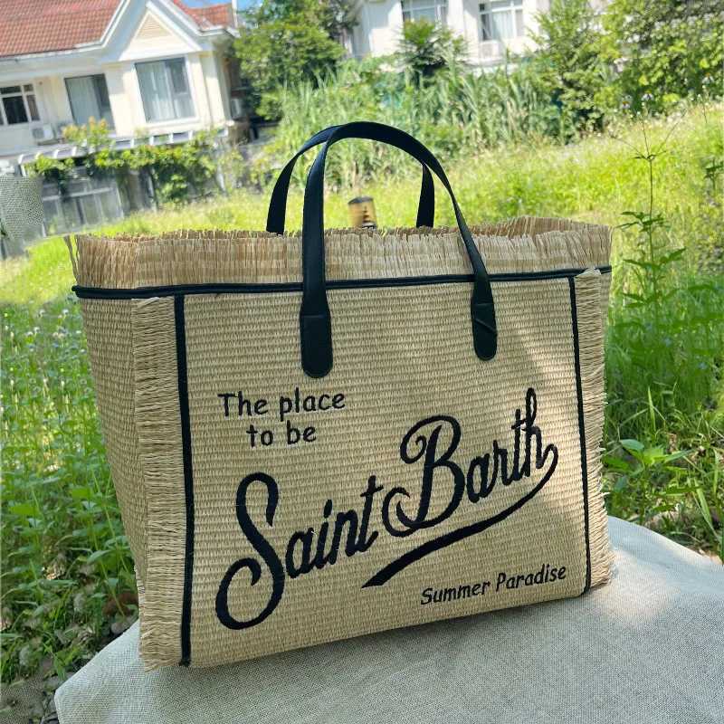 Womens casual handbag luxury large canvas bag new denim handbag plush towel shopping bag Tassel designer grass beach bag W250415