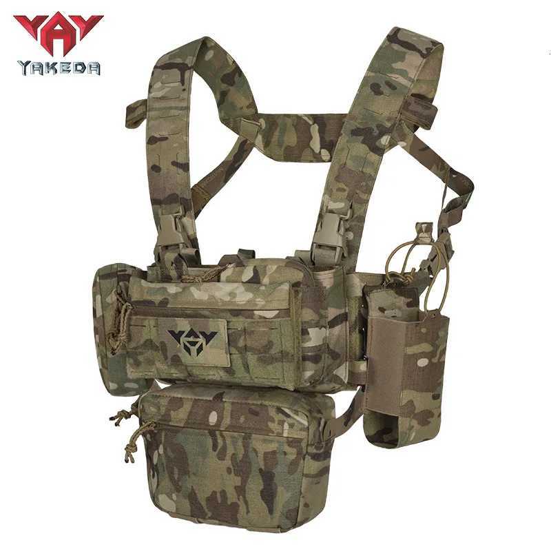 YAKEDA Tactical Chest Rig with 5.56/7.62 Magazine Pouch Holder Pistol Pouch Wing Pouch Molle Dangler Pouch XJ250730XJ251114