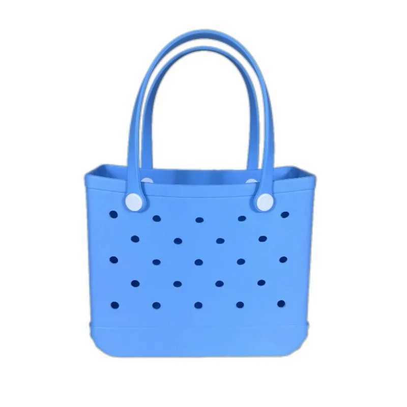 Zhongguobao Beach Bag EVA Rubber Waterproof Pool Shoulder Bag Picnic Womens Shopping Basket Handbag Jelly Bag W250415
