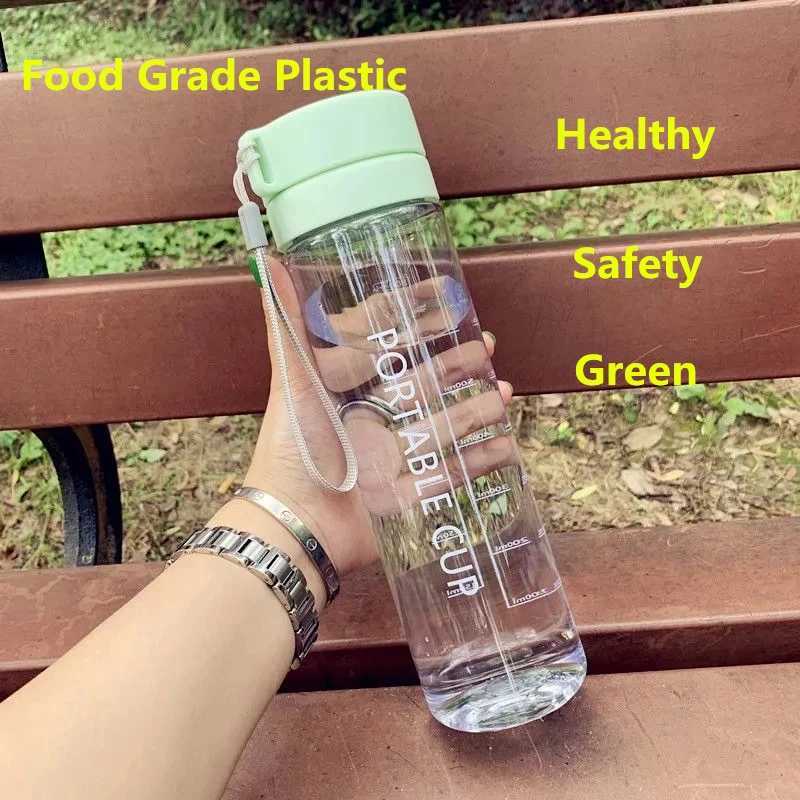 Newest Water Bottle Large 800ML Portable Outdoor Sport Safety Solid PC Plastic Tea Coffee Cup Birth Gift Men Couple DrinkingW251114