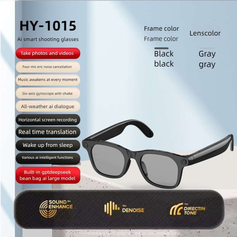 Well-known brand designer Sunglasses AI W Pixels intelligent glasses for taking photos and recording real-time voice translation