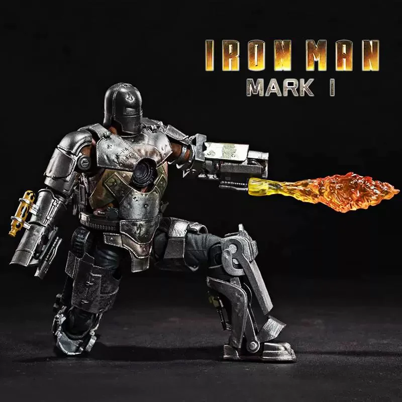 ZD Toys Marvel Avengers Iron Man MK1 First Generation 1/10 Scale Collectible Action Figure Movable Joints Model Bulk Stock for Boys Gift and Retailers