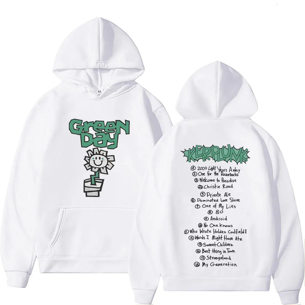 Punk Band Green Day Kerplunk Graphic Hoodie Male Vintage Casual Fleece Sweatshirt Men Women Gothic Rock Retro Oversized Hoodies 251113
