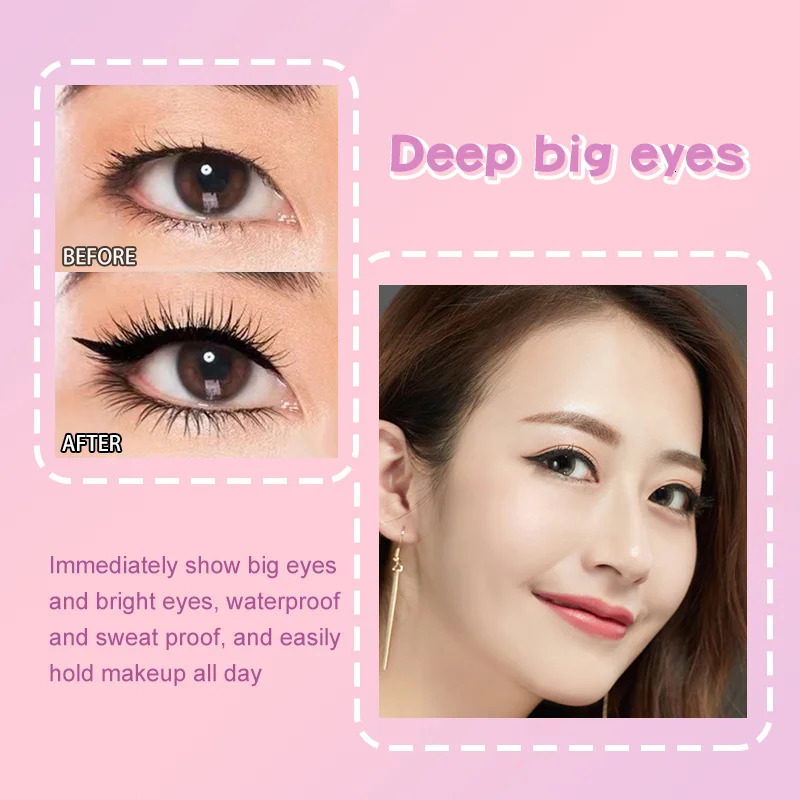 P.TWO.P Stamp Eyeliner Pencil 1 Pcs Double-ended Waterproof Quick Drying Long-Lasting Liquid Eyeliner Makeup Eyes Cosmetics Tool 250414