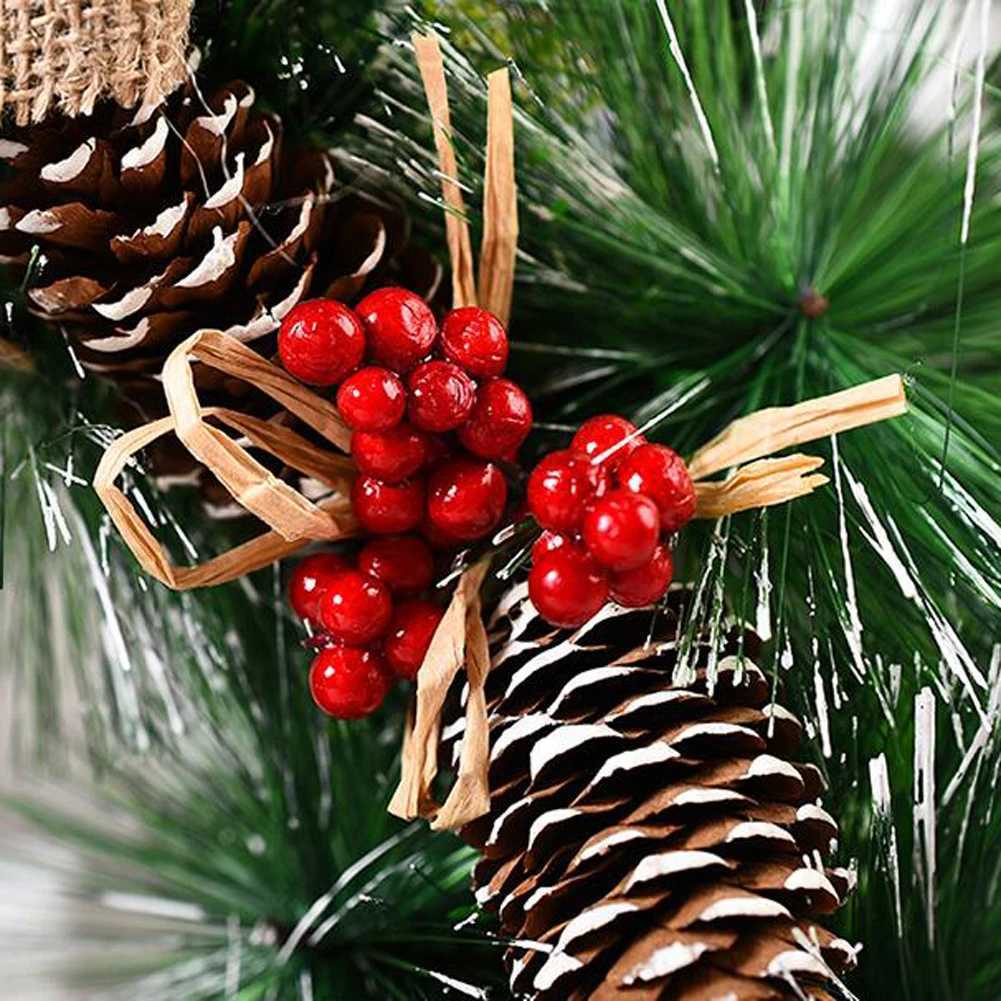 1pc Christmas Wreaths for Front Door Xmas Decorations Winter Wreaths Home Decorative Wreath with Flowers Pine Cones for PartyM251115