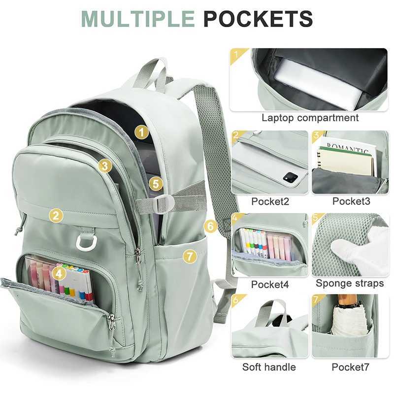 School Backpack for Women Teenagers Girls Boys Childrens School Bag Casual Travel Laptop Backpack College Bookbag Work DaypackW251114