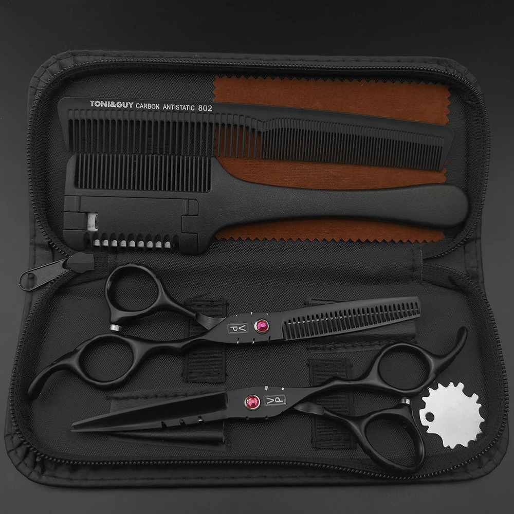 P Hairdressing Scissors Professional Barber 6 Inch Hairdressing Scissors Set Thinning Cutting Tools Hair Hairdressers Set Salon 250414