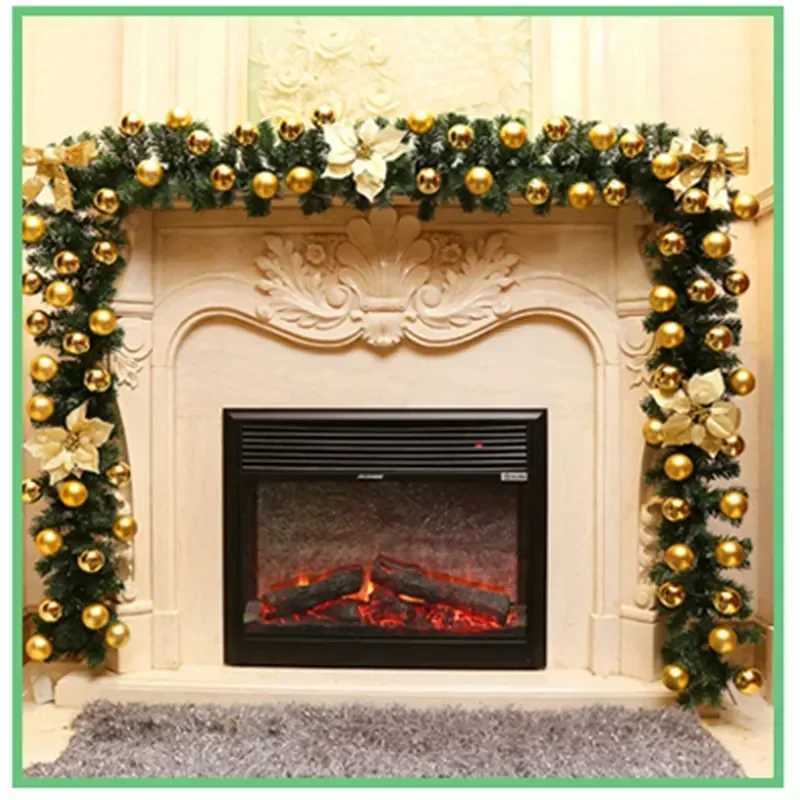 Christmas Garlands With Pinecones Red Berries Artificial Christmas Wreaths For Home Xmas Tree Stairs Door New Year DecorationM251115