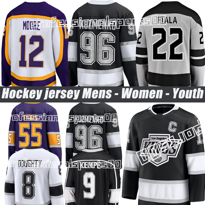 99 Wayne Gretzky LA Kings jersey Anze Kopitar Kevin Fiala Drew Doughty Adrian Kempe #55 Byfield #24 Danault A #96 Kuzmenko #35 Kuemper Hockey Jerseys
