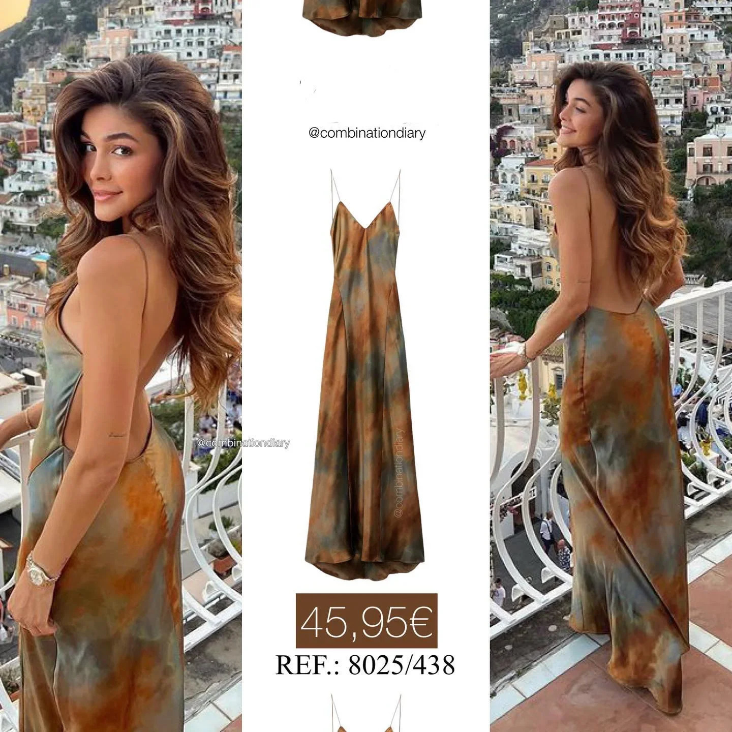 Womens Elegant and Sexy Long Dress V-neck Open Front Rainbow Printed Tank Top Dress Sleeveless Summer Fashion 250415