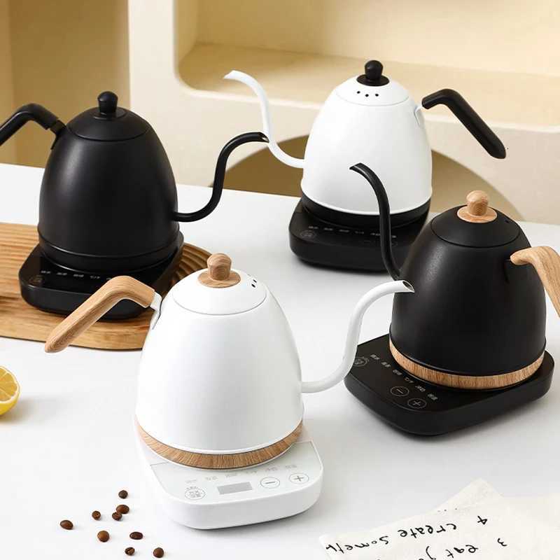 800ml Gooseneck Electric Kettle Hand Brew Coffee Pot Teapot 304 Stainless Steel Water Jug Slender Mouth Hand Brewing Pot 1000W Y251114