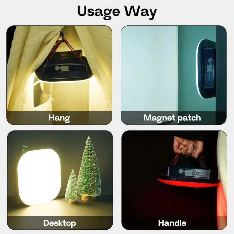 LED Tent Light Outdoor Camping 13500mAh Rechargeable Battery Lantern Household Night Light Emergency Flashlight Portable Lantern M251115