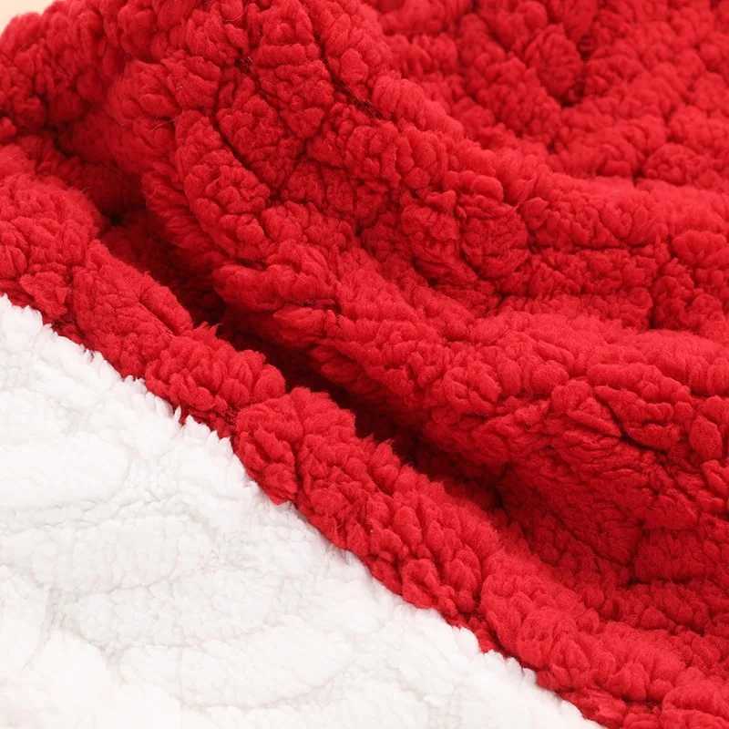 2PCS Christmas Knitted Hat Santa Hats for Adults and Kids Beanie Couple Santa Hat New Year Party Kids Gift Christmas Decoration Y251115