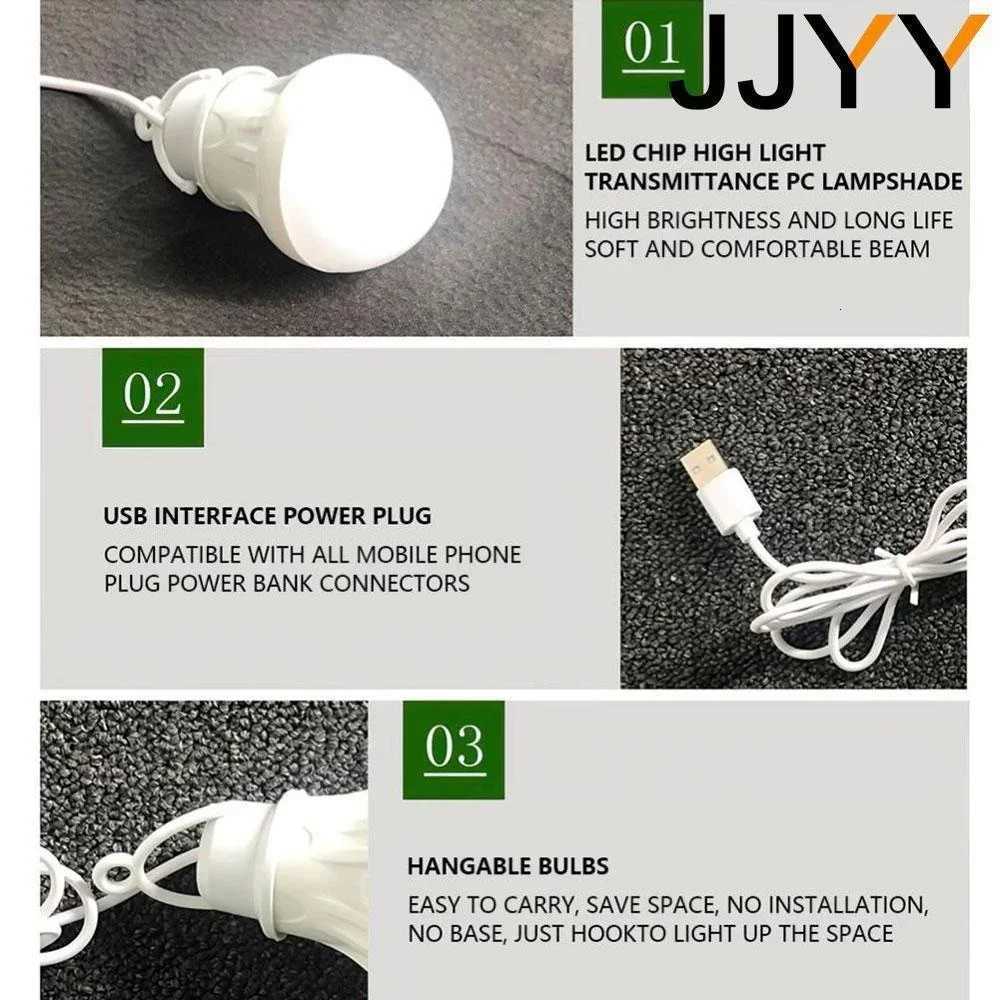 100/240CM 5V LED USB Portable Lantern Camping Lights USB Bulb Power Bank Camping Equipment for Tent Lanterns Camping Hiking Lamp M251115