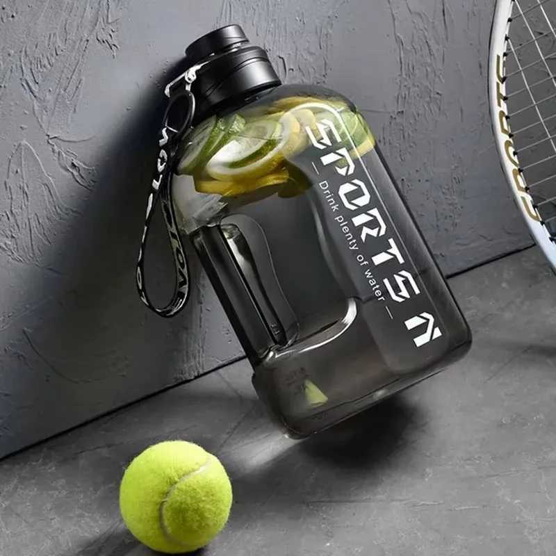 17/27L Large Capacity Sports Water Bottle Plastic Drinking Bottles with Time Scale Outdoor Camping Hiking Gym Men Water KettleW251114