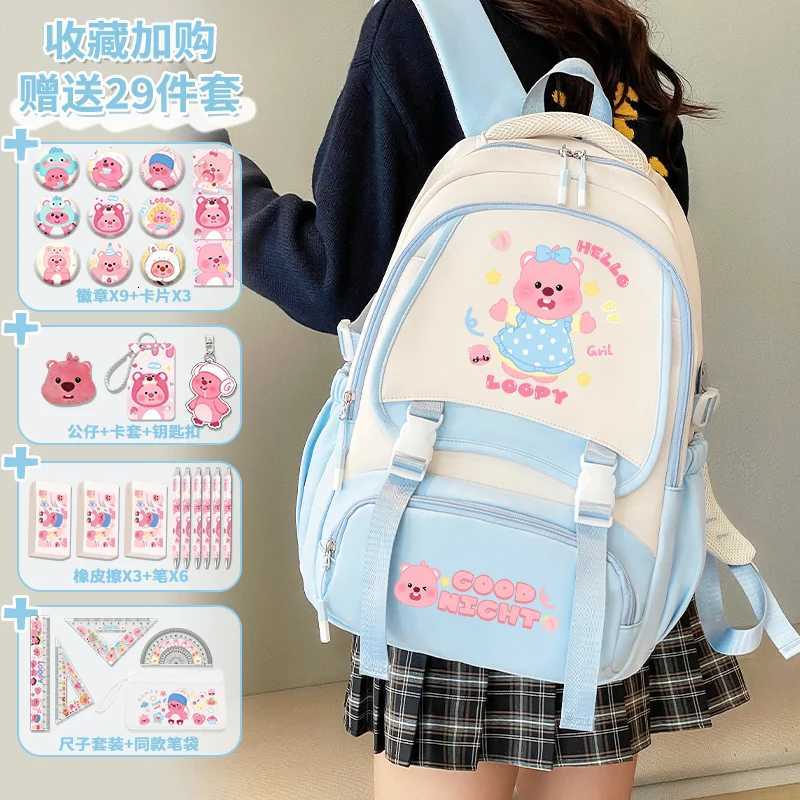 Beaver Backpack 2025 New Cartoon Cute Girls Backpack Teenager School Bag Luxury Large Capacity Back to School BackpackW251114