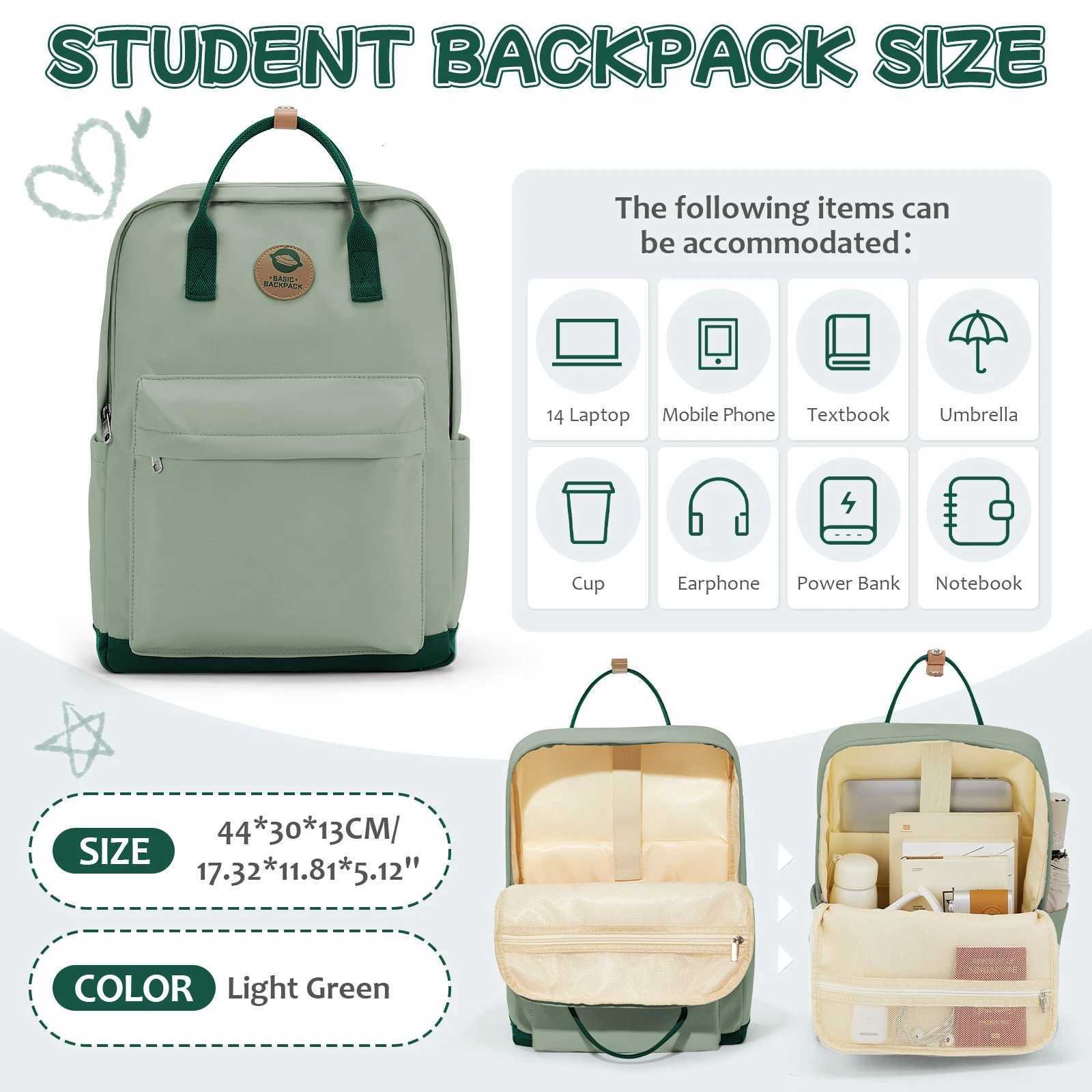 Back to School Youth School Backpack Stylish Waterproof Casual School Bag Basic Laptop Backpack For WomenUniversity BackpacksW251114