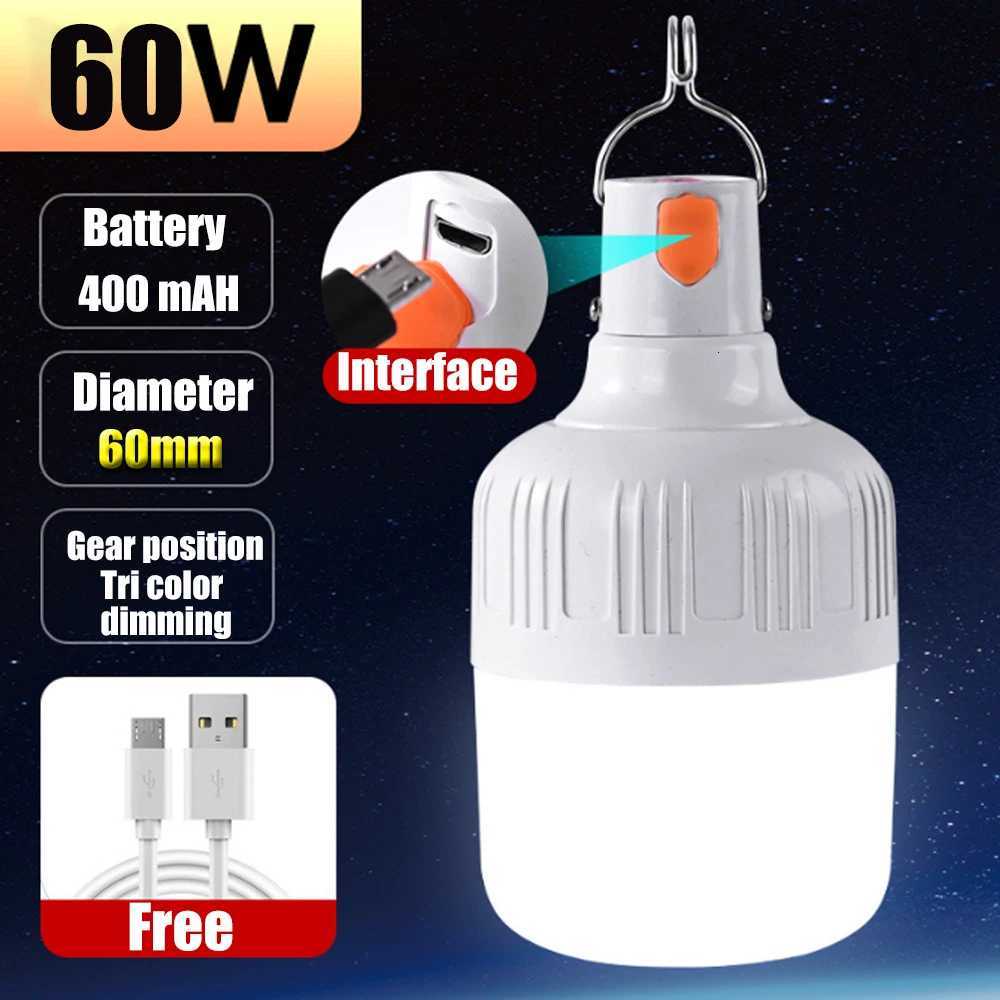 1-8pcs Rechargeable LED Indoor Outdoor Emergency Hookup Portable Lights with Battery Flashing Lights Barbecue Tent Camping Light M251115