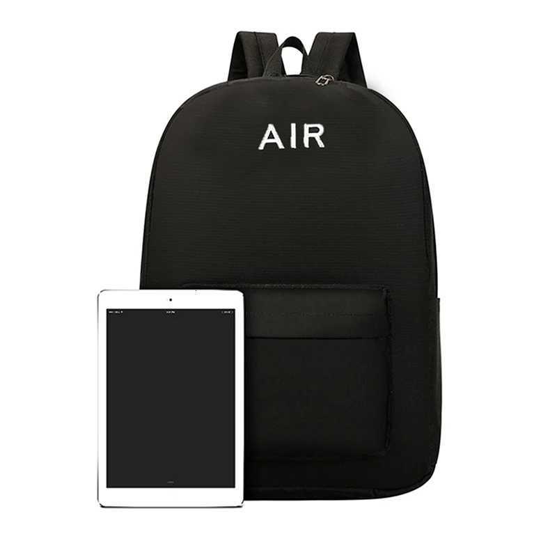 Neutral style backpack for men and women suitable for travel and school use With a letter-print designW251114