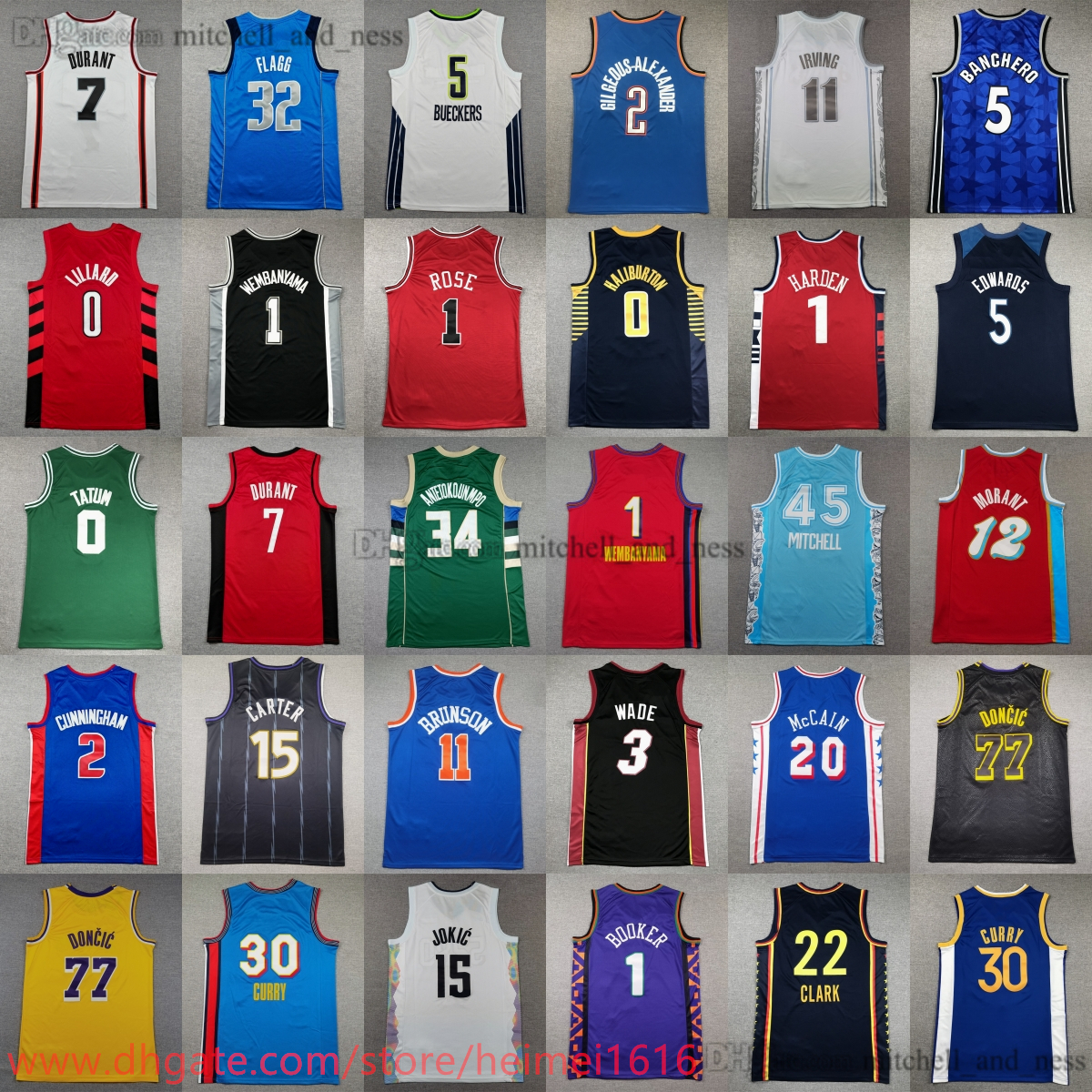 2025-26 New City Basketball 77 VJ Edgecombe Jersey Stitch 32 Cooper Flagg Chet Holmgren Wembanyama Doncic Jalen Murray Garland Mobley Booker Haliburton Kevin Durant