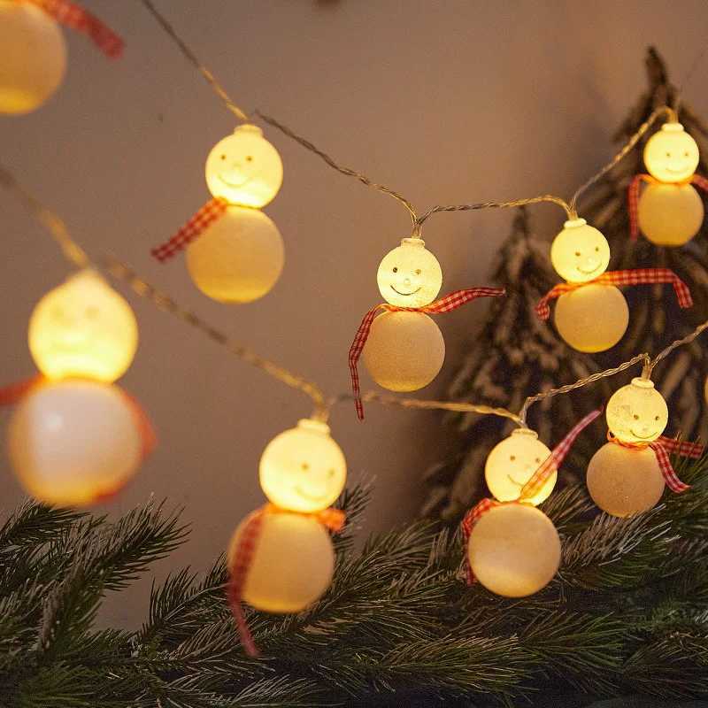 Christmas LED Lights String Santa Claus Snowman Fairy String Light Xmas Garland Xmas Tree LED Light Navidad Christmas DecorationM251115