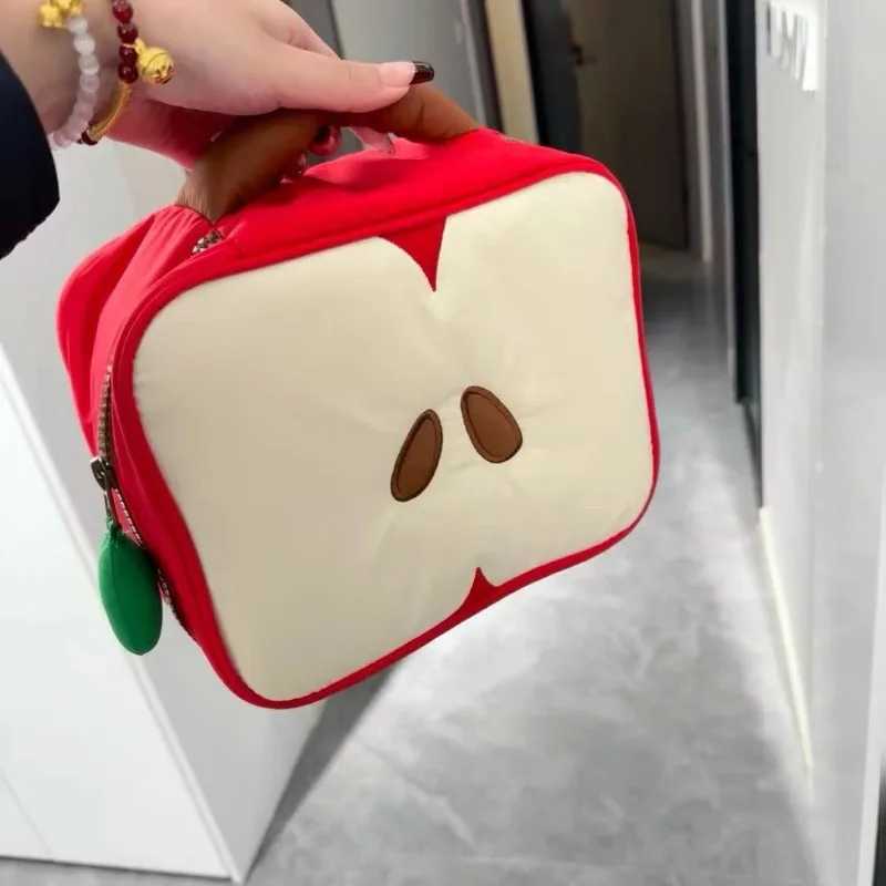 Paper boxes apple patterned makeup bags womens travel storage bags cosmetics toilet storage bags womens handbags Christmas giftsXJ250415
